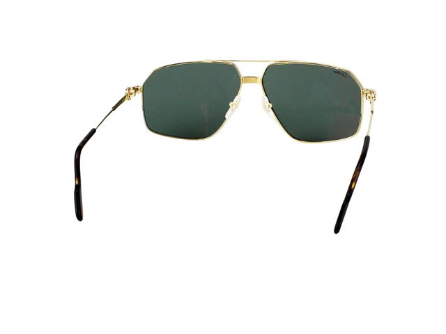 Cartier Cartier CT0270S-004-61 Sunglasses In Gold-Plate Frame With Green Lenses - view 4
