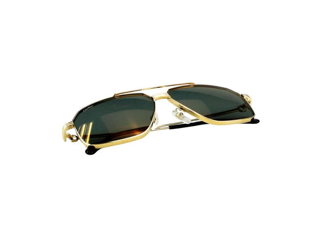 Cartier Cartier CT0270S-004-61 Sunglasses In Gold-Plate Frame With Green Lenses - view 6