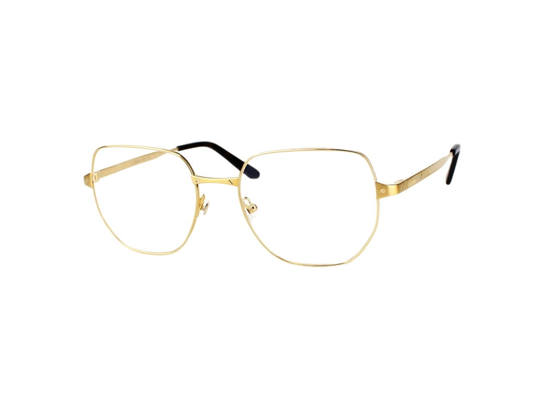 Cartier Cartier CT0339O-001-55 Glasses In Gold-Plate Frame With Mirror Lenses