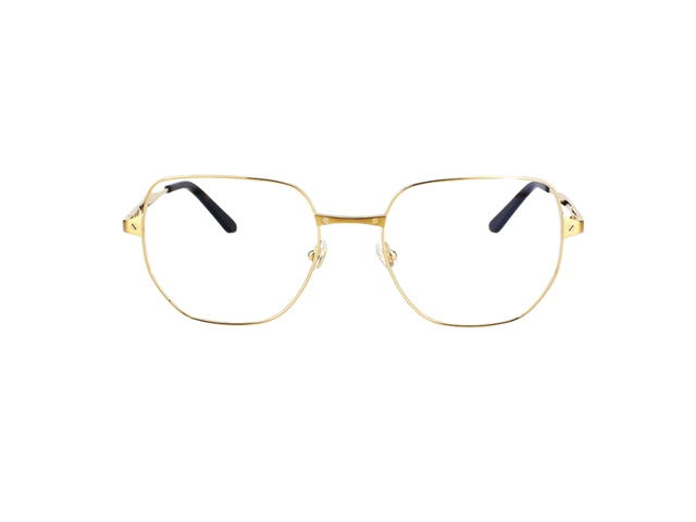Cartier Cartier CT0339O-001-55 Glasses In Gold-Plate Frame With Mirror Lenses - view 2