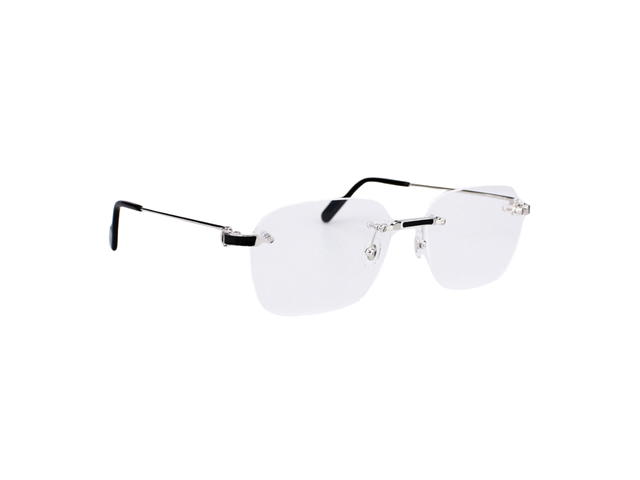 Cartier Cartier CT0343O Glasses In Silver Plate With Demo Lens - view 3