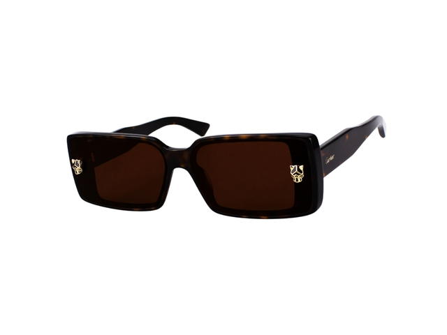 Cartier Cartier CT0358S-002-64 Sunglasses In Havana Acatate Frame With Brown Lenses - view 1