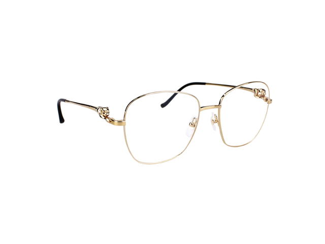 Cartier Cartier CT0371O Glasses In Gold Plate With Demo Lens - view 3