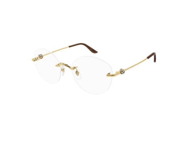 Cartier Cartier CT0376O Glasses In Gold Plate With Demo Lens - view 1