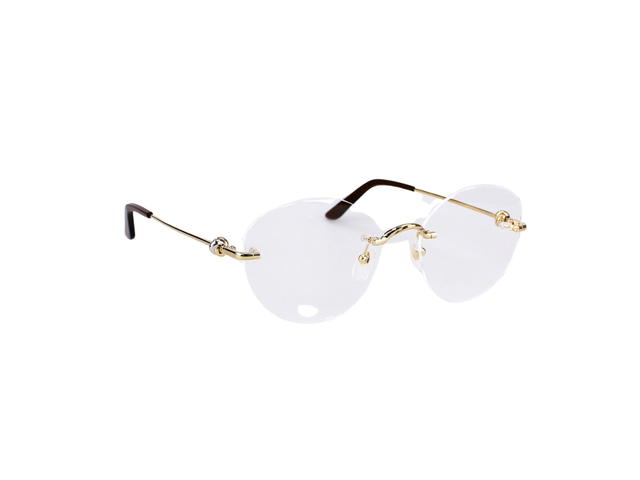Cartier Cartier CT0376O Glasses In Gold Plate With Demo Lens - view 2