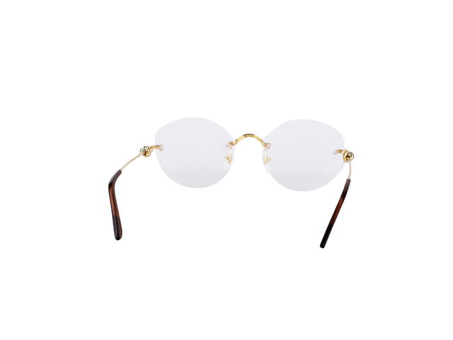 Cartier Cartier CT0376O Glasses In Gold Plate With Demo Lens - view 3