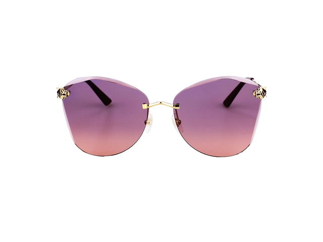 Cartier Cartier CT0398S-003 Sunglasses In Gold-Plate Frame With Purple Gradient Lenses - view 2
