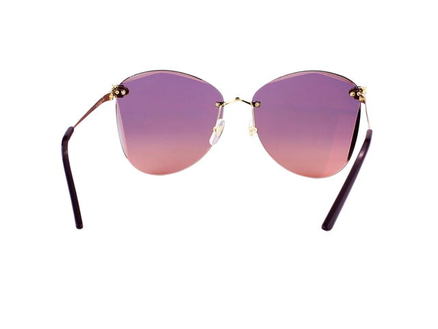 Cartier Cartier CT0398S-003 Sunglasses In Gold-Plate Frame With Purple Gradient Lenses - view 4