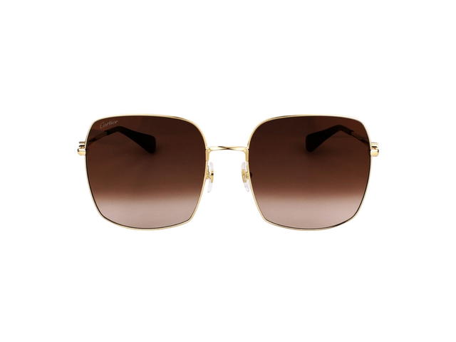 Cartier Cartier CT0401S-002-60 Sunglasses In Yellow Gold Titanium Frame With Brown Gradient Lenses - view 2