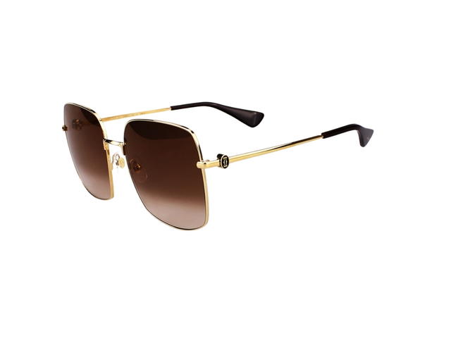 Cartier Cartier CT0401S-002-60 Sunglasses In Yellow Gold Titanium Frame With Brown Gradient Lenses - view 5