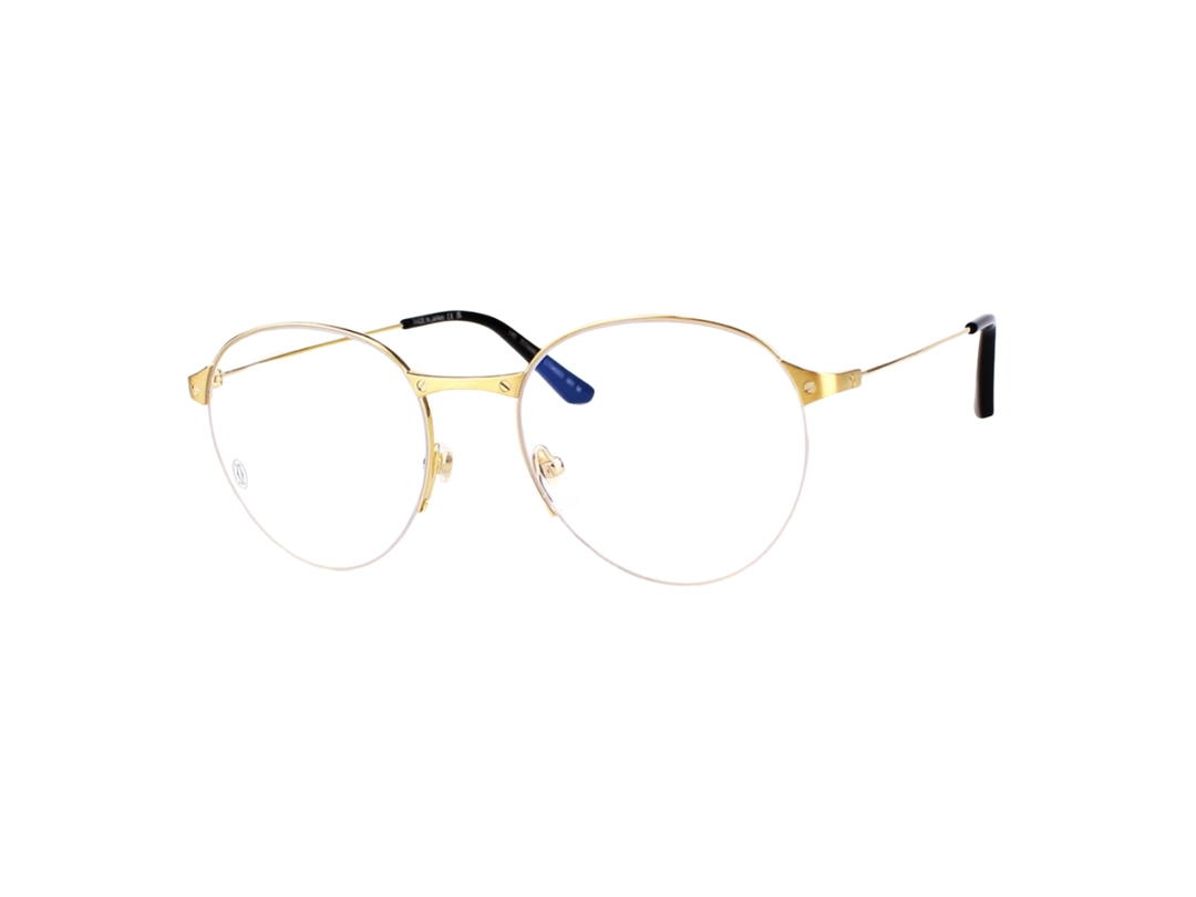 Cartier Cartier CT0405O-001-52 Glasses In Gold-Plate Frame With Mirror Lenses
