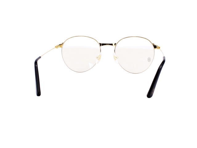 Cartier Cartier CT0405O-001-52 Glasses In Gold-Plate Frame With Mirror Lenses - view 4