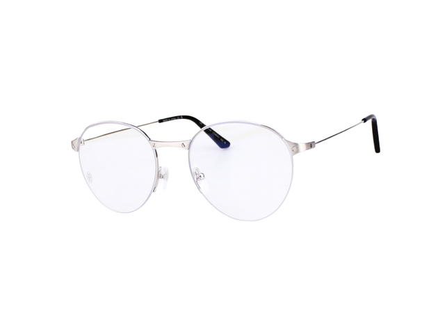 Cartier Cartier CT0405O-002-52 Glasses In Silver-Titanium Frame With Mirror Lenses - view 1