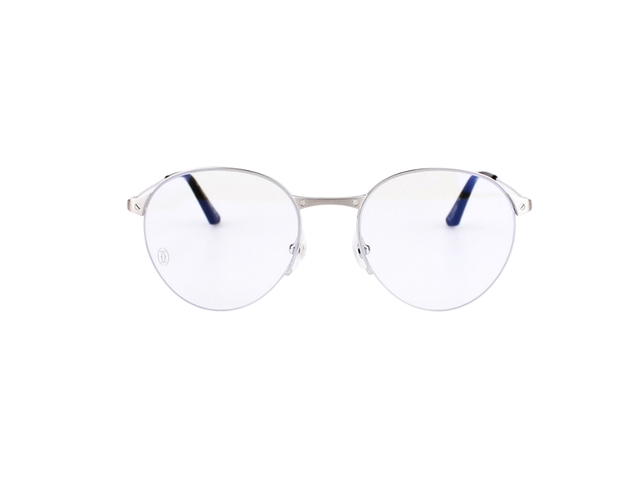 Cartier Cartier CT0405O-002-52 Glasses In Silver-Titanium Frame With Mirror Lenses - view 2