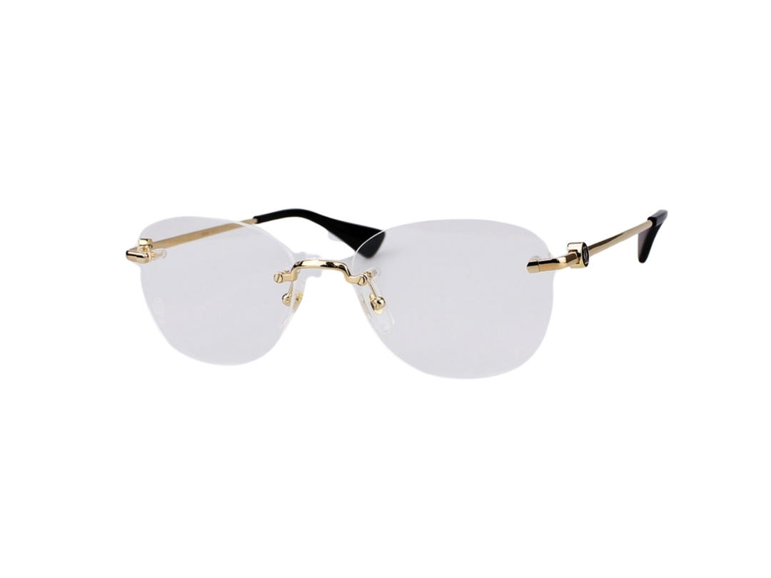 Cartier Cartier CT0414O-001 Glasses In Yellow Gold Frame With Mirror Frameless Lenses