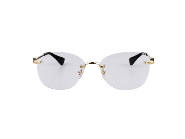 Cartier Cartier CT0414O-001 Glasses In Yellow Gold Frame With Mirror Frameless Lenses - view 2