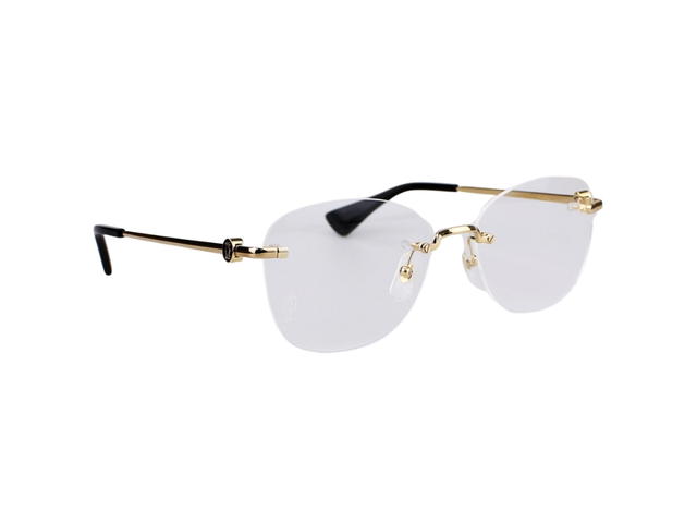 Cartier Cartier CT0414O-001 Glasses In Yellow Gold Frame With Mirror Frameless Lenses - view 3