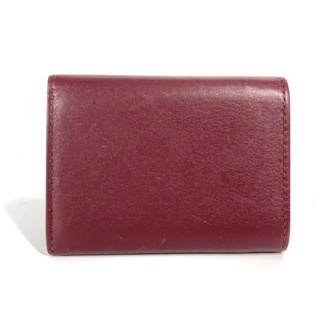 Cartier CARTIER Garland de Cartier Wallet Compact Wallet Trifold wallet Leather wine-red - view 3