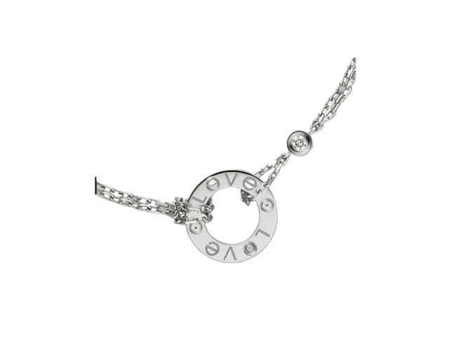 Cartier Cartier Love Bracelet In 18K White Gold With 2 Brilliant-Cut Diamonds - view 3