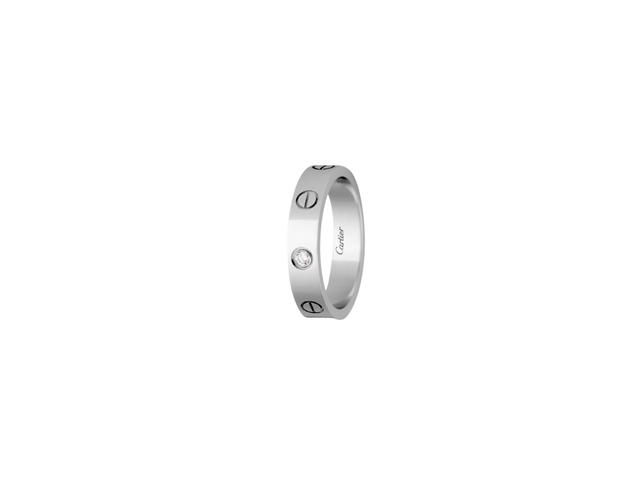 Cartier Cartier Love Wedding Band 1 Diamond 18K White Gold - view 2