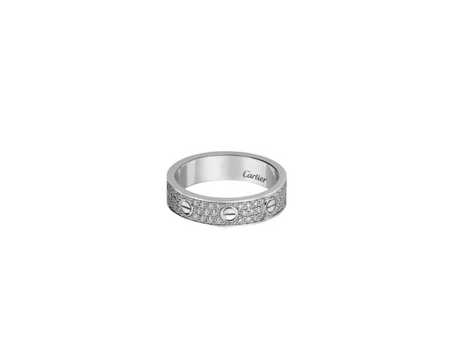 Cartier Cartier Love Wedding Band Diamond-Paved In 18K White Gold With Brilliant-cut Diamond - view 1