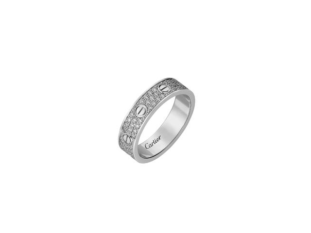 Cartier Cartier Love Wedding Band Diamond-Paved In 18K White Gold With Brilliant-cut Diamond - view 3