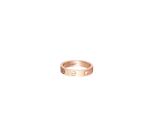 Cartier Cartier Love Wedding Band Ring 1 Diamond In Rose Gold Hardware - view 1