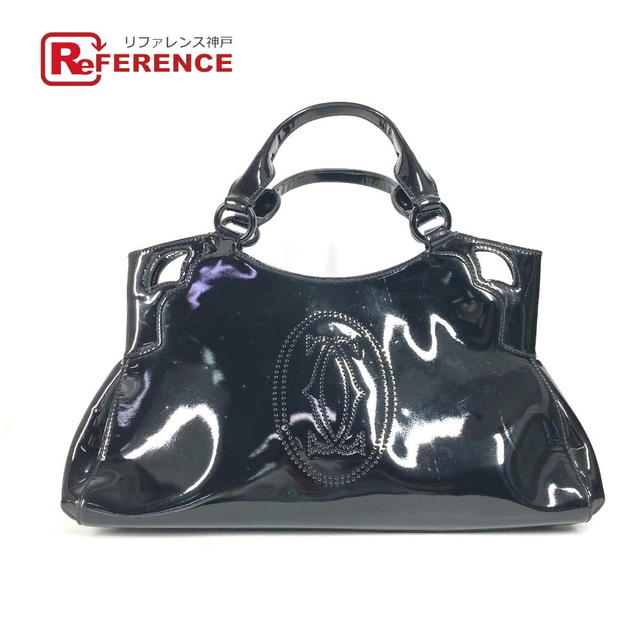 Cartier CARTIER marcello logo Bag Tote Bag Hand Bag enamel Black - view 1