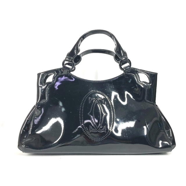 Cartier CARTIER marcello logo Bag Tote Bag Hand Bag enamel Black - view 2