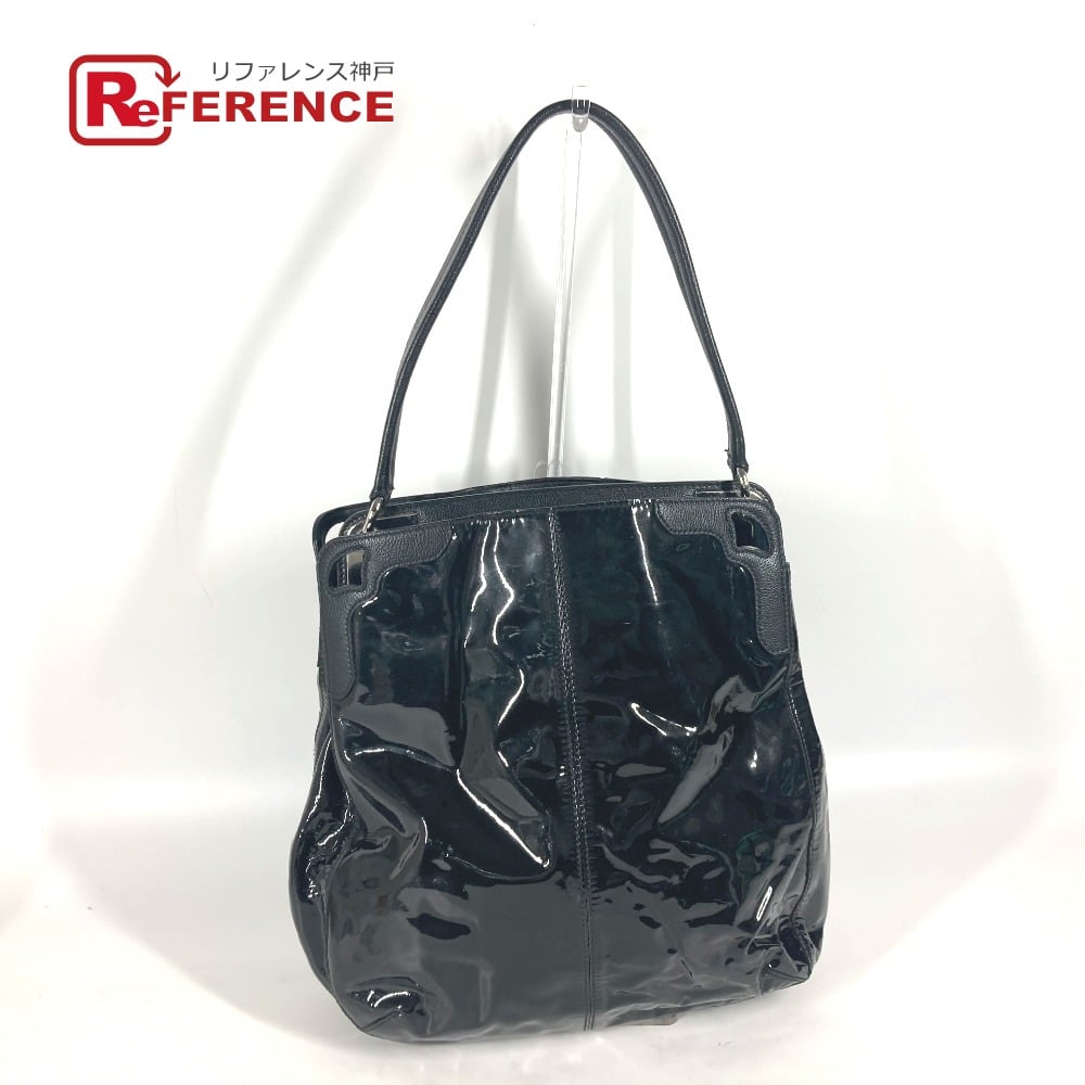 Cartier CARTIER Marcello Tote Bag, Vertical, Shoulder Bag g enamel / Leather Black