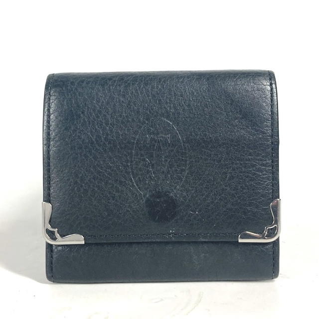 Cartier CARTIER Must de Line logo Wallet Coin Compartment coin purse Leather Black - view 2