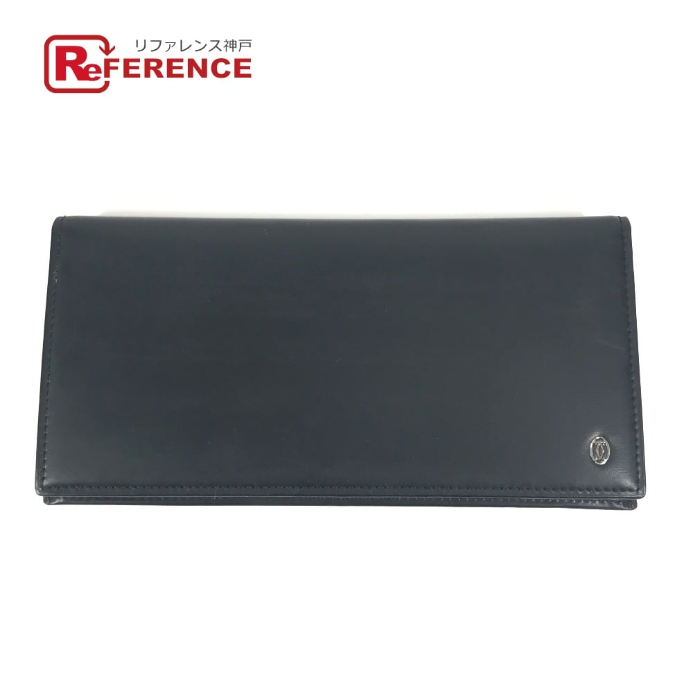 Cartier CARTIER Must de Line Small items Wallet Bifold Long Wallet Leather Black