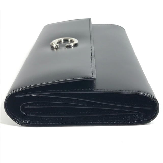 Cartier CARTIER PANTHERE 2-fold long wallet Long Wallet Leather Black/SilverHardware - view 4