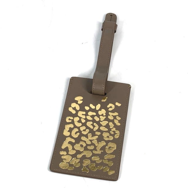 Cartier CARTIER PANTHERE Leopard Charm Key Holder Name tag Leather Beige Unused - view 2
