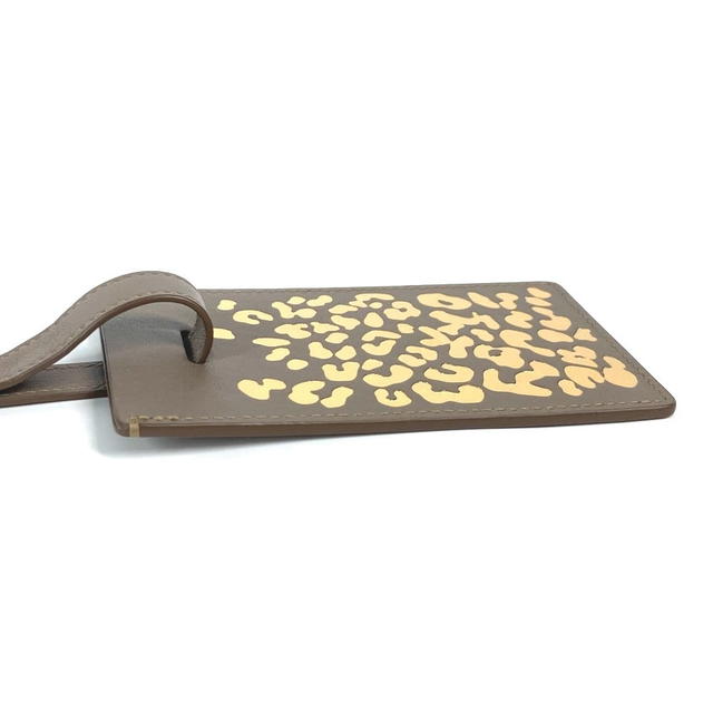 Cartier CARTIER PANTHERE Leopard Charm Key Holder Name tag Leather Beige Unused - view 5