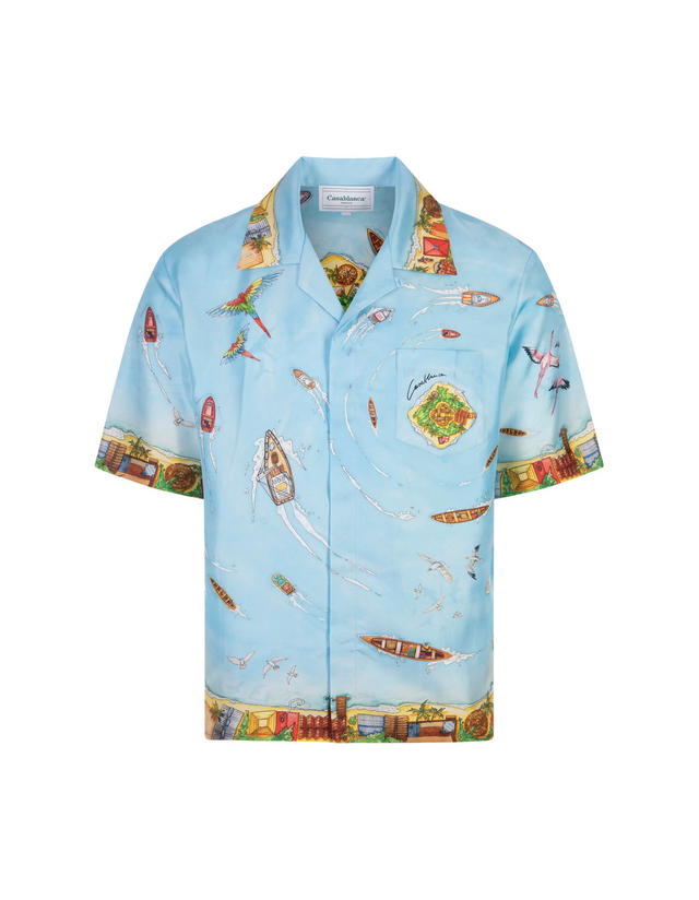 CASABLANCA CASABLANCA CB Cuban Collar Short Sleeve Shirt MAISON SUR PILOTI - view 1