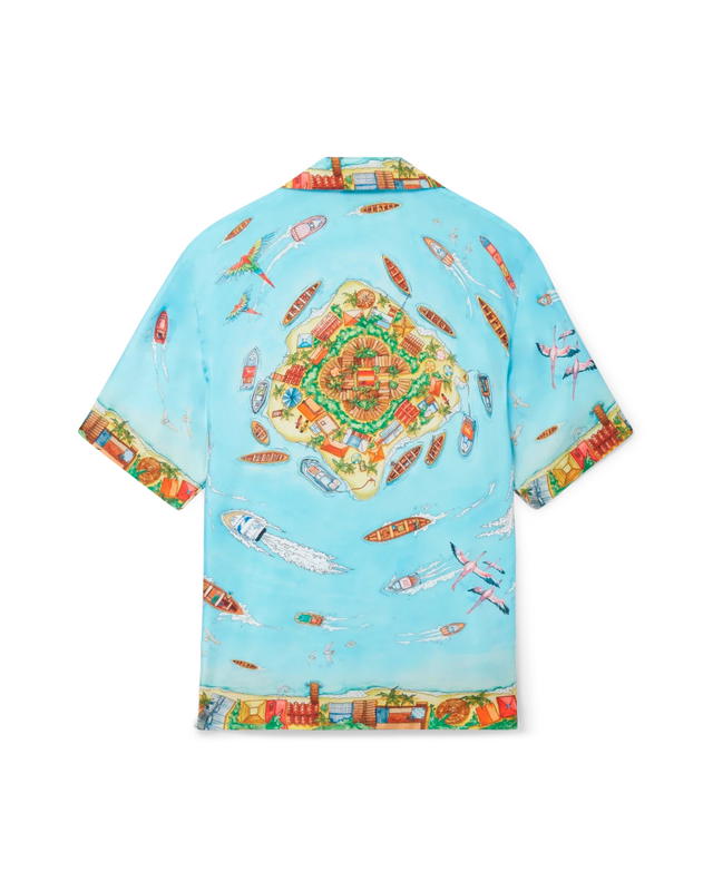 CASABLANCA CASABLANCA CB Cuban Collar Short Sleeve Shirt MAISON SUR PILOTI - view 2