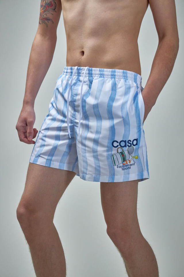 CASABLANCA CASABLANCA CB MEN Mens Printed Swimshorts BLUE WAVE STRIPE - view 2