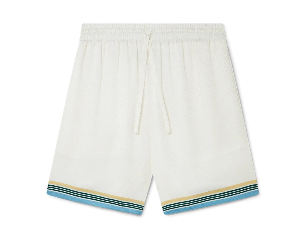 CASABLANCA CASABLANCA CB MEN Silk Shorts With Drawstrings CASA WAY
