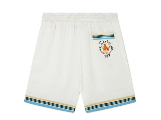 CASABLANCA CASABLANCA CB MEN Silk Shorts With Drawstrings CASA WAY - view 2