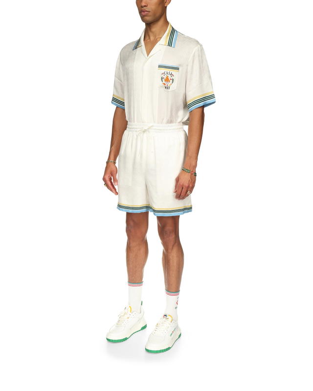 CASABLANCA CASABLANCA CB MEN Silk Shorts With Drawstrings CASA WAY - view 3