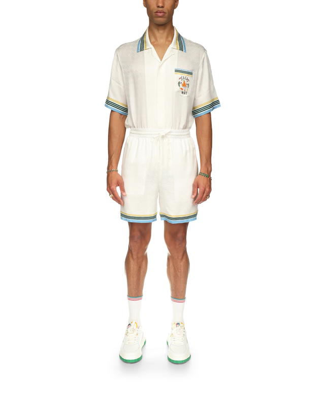 CASABLANCA CASABLANCA CB MEN Silk Shorts With Drawstrings CASA WAY - view 4