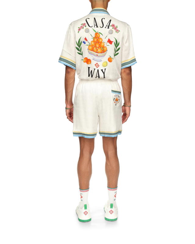 CASABLANCA CASABLANCA CB MEN Silk Shorts With Drawstrings CASA WAY - view 5