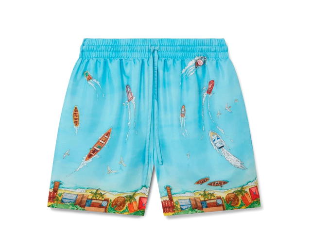 CASABLANCA CASABLANCA CB MEN Silk Shorts With Drawstrings MAISON SUR PILOTI - view 1