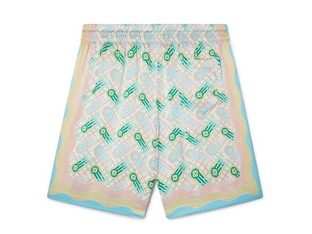 CASABLANCA CASABLANCA CB MEN Silk Shorts With Drawstrings PING PONG PRINT - view 2