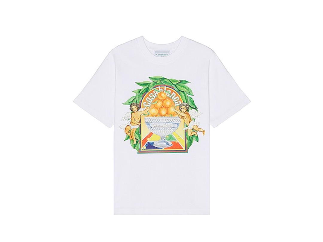 CASABLANCA CASABLANCA CB Printed Unisex T-Shirt TRIOMPHE D'ORANGE / WHITE JERSEY