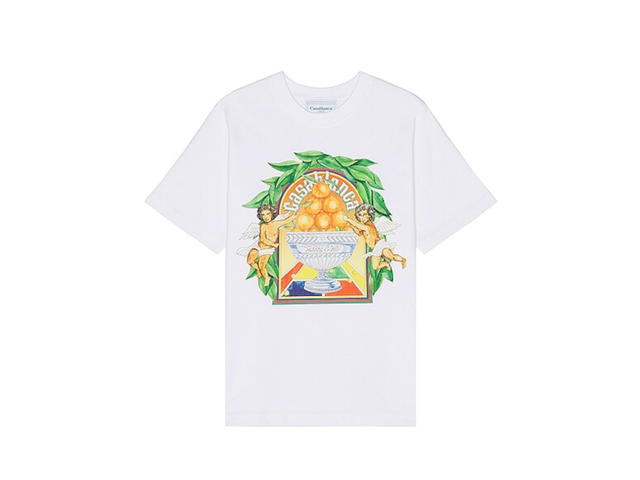 CASABLANCA CASABLANCA CB Printed Unisex T-Shirt TRIOMPHE D'ORANGE / WHITE JERSEY - view 1