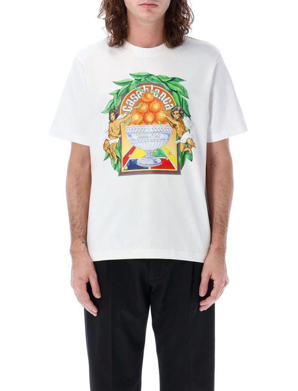 CASABLANCA CASABLANCA CB Printed Unisex T-Shirt TRIOMPHE D'ORANGE / WHITE JERSEY - view 2