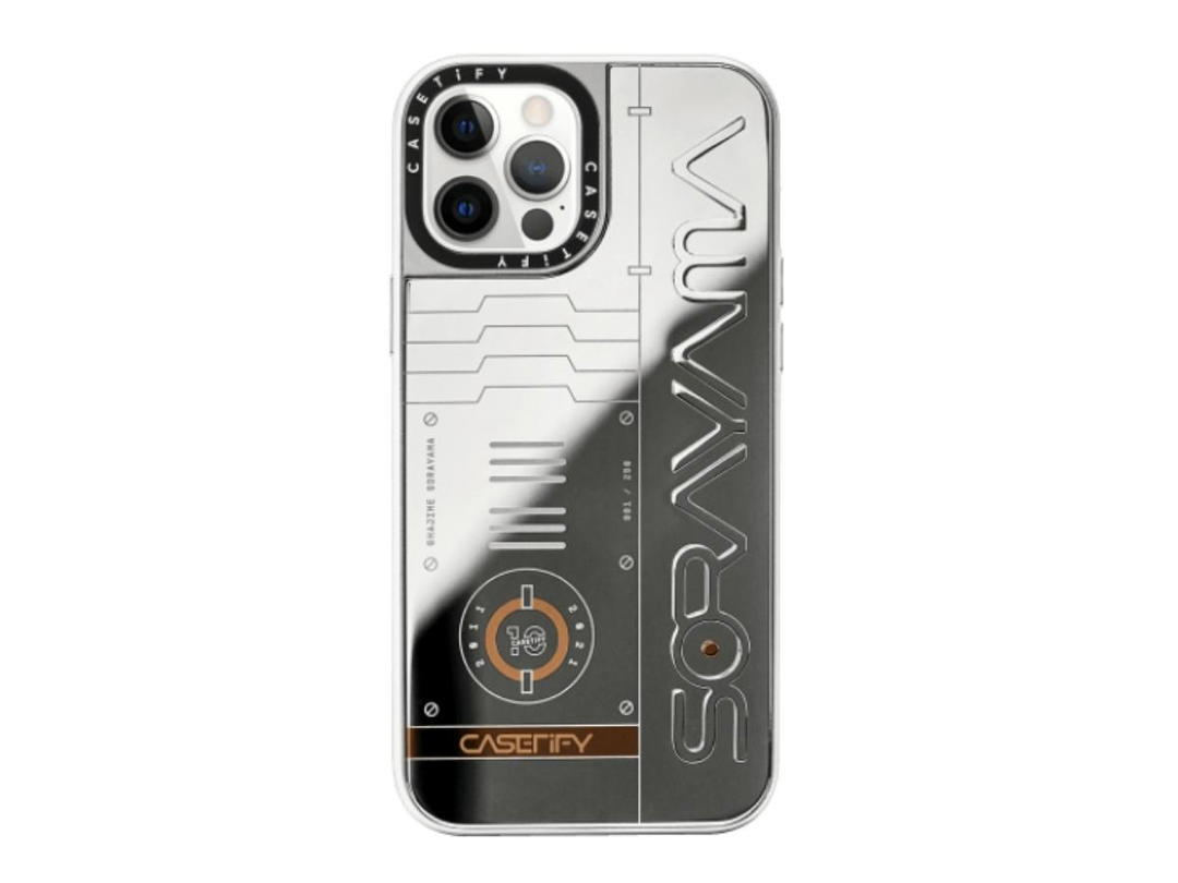 Casetify Casetify x Sorayama iPhone 12 Pro Max Stainless Steel Case Silver