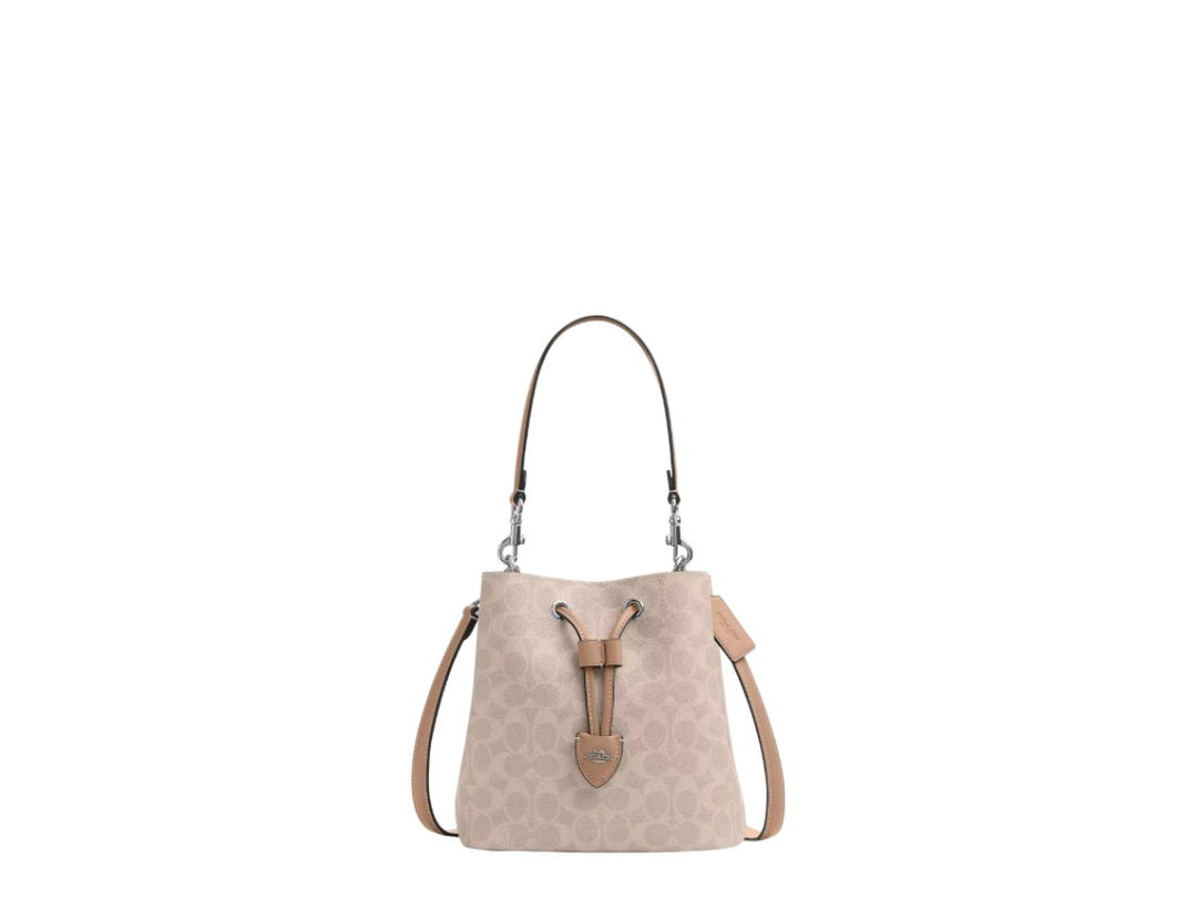 Coach Coach Rowan Bucket Bag In Signature Canvas Sand Taupe